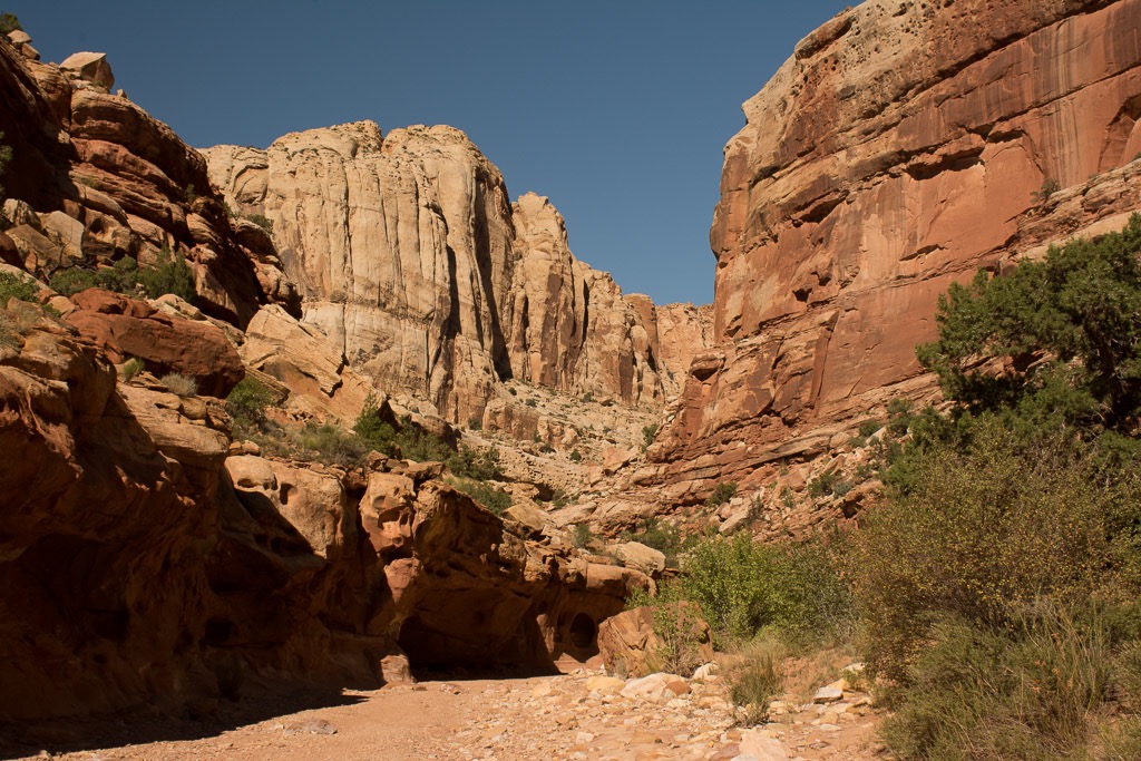 a cayon hike in Capitol Reef