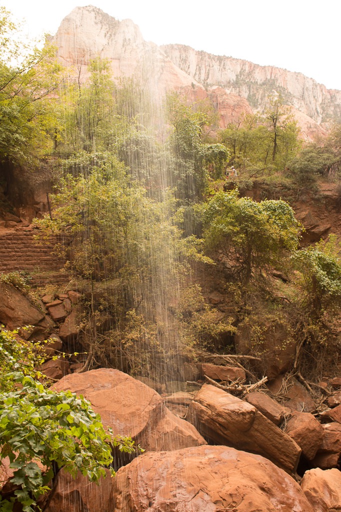 falls into lower Emerald Pool